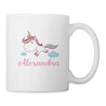 ALEXANDRA Pink Unicorn Novelty - Tasse - Weiß - Rechts