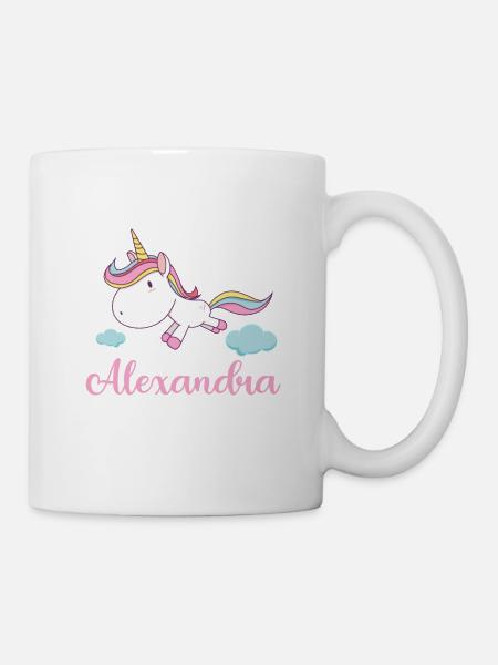 ALEXANDRA Rose Licorne Nouveauté - Mug blanc - blanc