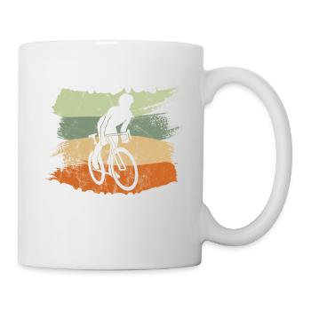 Gegenwind Formt den Charakter Fahrrad Spruch - Tasse - Weiß - Rechts
