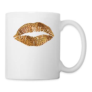 Leoprad print mouth - Mug - white - Right