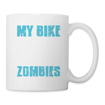 My Bike Is Faster Than Zombies Funny Cycling - Mug - white - Right