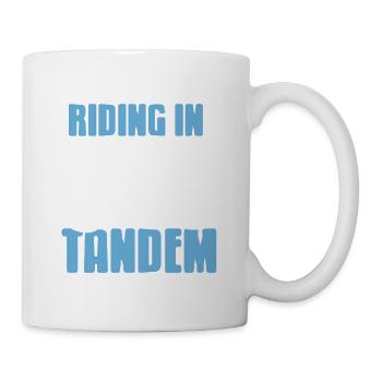 Riding In Tandem Awesome Cycling T-Shirt Present - Mug - white - Right