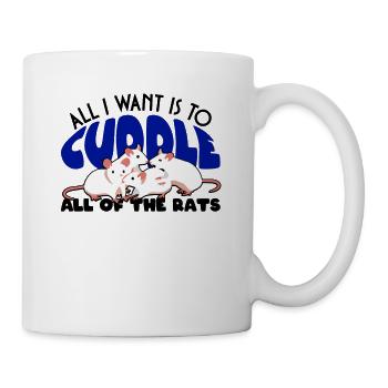 Rat Cuddling Rodent Cuddle Rat Lovers - Mug - white - Right
