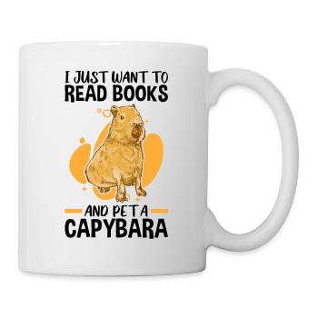 Bücher lesen und Capybaras streicheln - Tasse - Weiß - Rechts