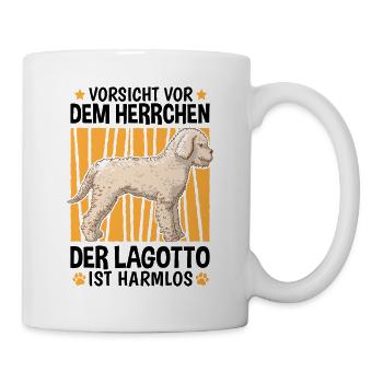 Vorsicht Lagotto Romagnolo Herrchen Wasserhund - Tasse - Weiß - Rechts