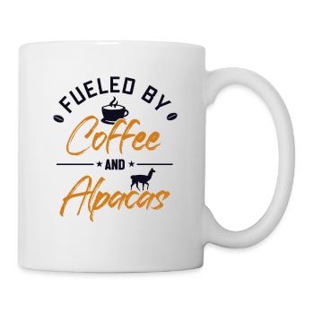 Fueled by Coffee and Alpacas Llama Vicuna Guanaco - Mug - white - Right