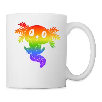 Axolotl LGBTQ Doux Coloré Rainbow Amphibians - Mug blanc - blanc - Droite