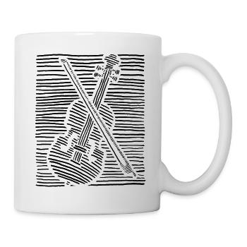 Violon Violon Instrument à cordes Alto - Mug blanc - blanc - Droite