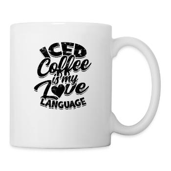 Eiskaffee ist meine Liebessprache - Mocha Coffee - Tasse - Weiß - Rechts