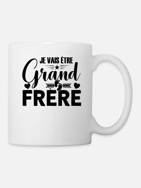 Grand Frère Idée Cadeau Big Bro Amour Grossesse - Mug blanc - blanc