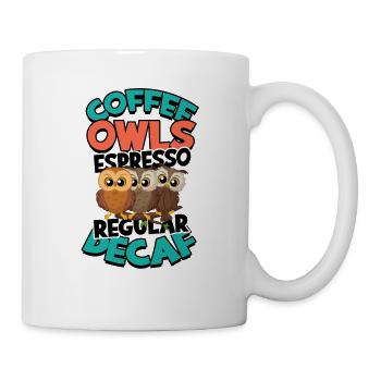 Coffee Owls Espresso Décaféiné régulier - Café décaféiné - Mug blanc - blanc - Droite