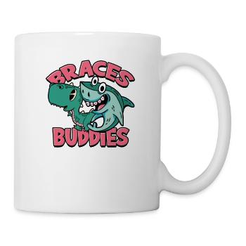 Zahnarzt Kieferorthopäde Zahnspangen Buddies - - Tasse - Weiß - Rechts