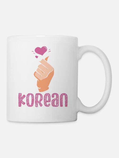 Signe d’amour coréen Coréen Bien-aimé - Mug blanc - blanc