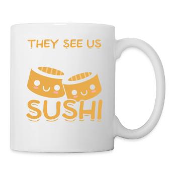 Vous nous voyez rouler » Amateur de sushis Japon - Mug blanc - blanc - Droite