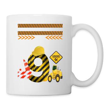 Je serai 9 9 ème anniversaire de la fête à thème de la construction - Mug blanc - blanc - Droite