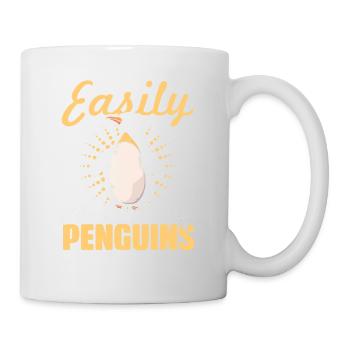Pinguin-Ablenkungen - Tasse - Weiß - Rechts