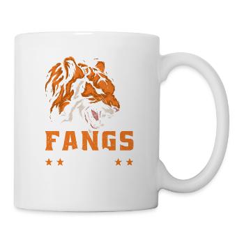 Nur Fangs - Tasse - Weiß - Rechts