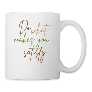 Glücklich machen - Tasse - Weiß - Rechts