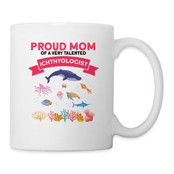 Proud Mama Ichthyologist Marine Biologist Ocean Sea - Mug - white - Right