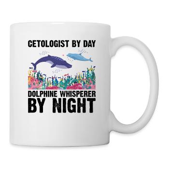 Cetologe Delfin Flüsterer Zooologe Meeresbiologe - Tasse - Weiß - Rechts
