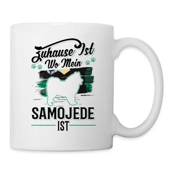 Home is where my Samoyed is Samoyed - Mug - white - Right