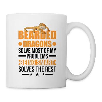 Dragon barbu disant dragon barbu - Mug blanc - blanc - Droite