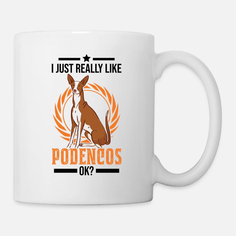 J’aime vraiment Podencos ok Spanish Greyhound - Mug blanc - blanc