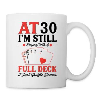 Jeux de cartes de jeu – 30e anniversaire - Mug blanc - blanc - Droite