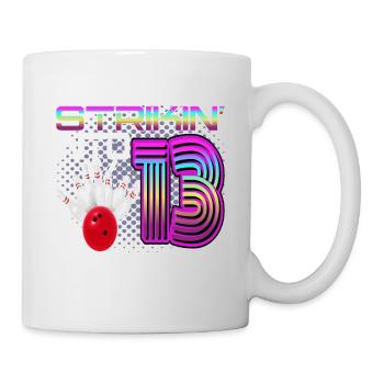 Frapper dans 13 Bowling Bowler 13e anniversaire - Mug blanc - blanc - Droite