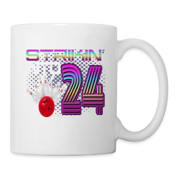 Frapper dans 24 Bowling Bowler 24e anniversaire - Mug blanc - blanc - Droite