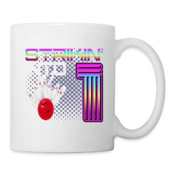 Striking Into 1 Bowling Bowler 1st Birthday - Mug - white - Right