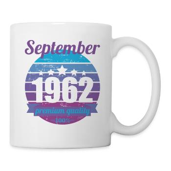 Born September 1962 60 years 60s 60th birthday - Mug - white - Right