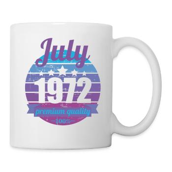 Né en juillet 1972 50 ans 50s 50e anniversaire - Mug blanc - blanc - Droite