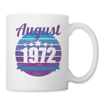 Born August 1972 50 years 50s 50th birthday - Mug - white - Right
