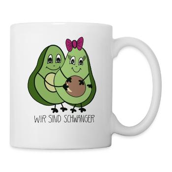 Wir sind Schwanger Avocado - Ankündigung - Tasse - Weiß - Rechts