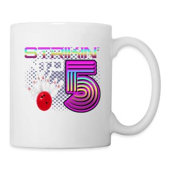 Frapper dans 5 Bowling Bowlers Fête du 5ème anniversaire - Mug blanc - blanc - Droite