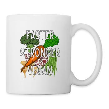 Plus rapide Stronger Vegan - Mug blanc - blanc - Droite
