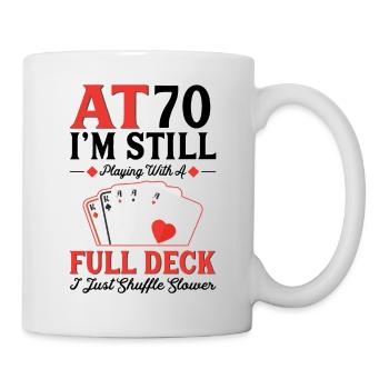 Playing cards for the 70th birthday - Mug - white - Right