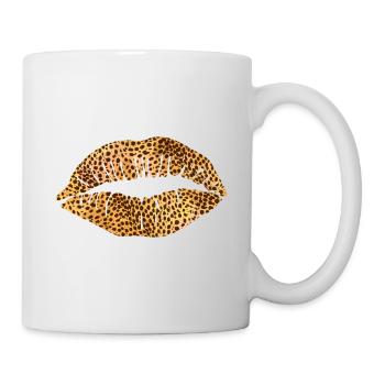 Leoprad print mouth - Mug - white - Right