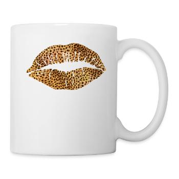 Leoprad print mouth - Mug - white - Right