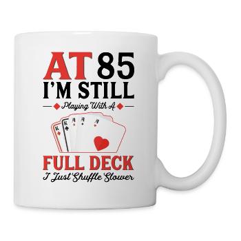 Playing cards for the 85th birthday - Mug - white - Right