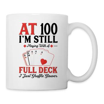 Playing cards for the 100th birthday - Mug - white - Right