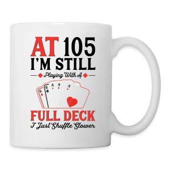 Playing cards for the 105th birthday - Mug - white - Right