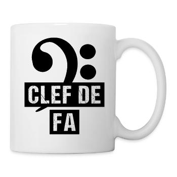 Clef de Fa - Mug blanc - blanc - Droite