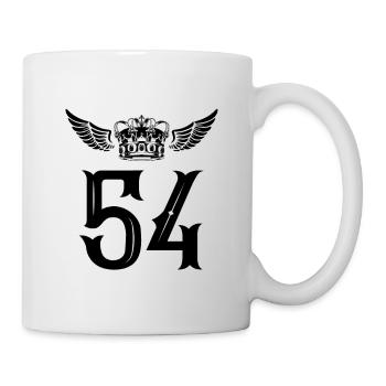 54 Couronne de numéros - Mug blanc - blanc - Droite