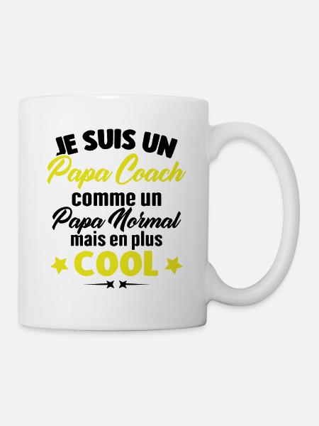 Un Papa Coach Comme Un Papa Normal - Mug blanc - blanc