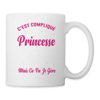 Princesse 17 Ans Anniversaire Idée Cadeau Année - Mug blanc - blanc - Droite