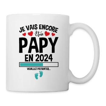 Je Vais Encore Être Papy En 2024 Cadeau Enceinte - Mug blanc - blanc - Droite