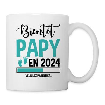 Bientôt Papy En 2024 Idée Cadeau Annonce Grossesse - Mug blanc - blanc - Droite