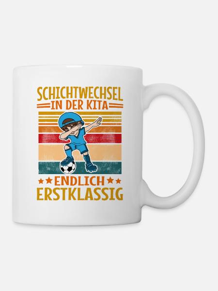 Kinder Kita Abgänger Einschulung Schulkind Junge - Tasse - Weiß